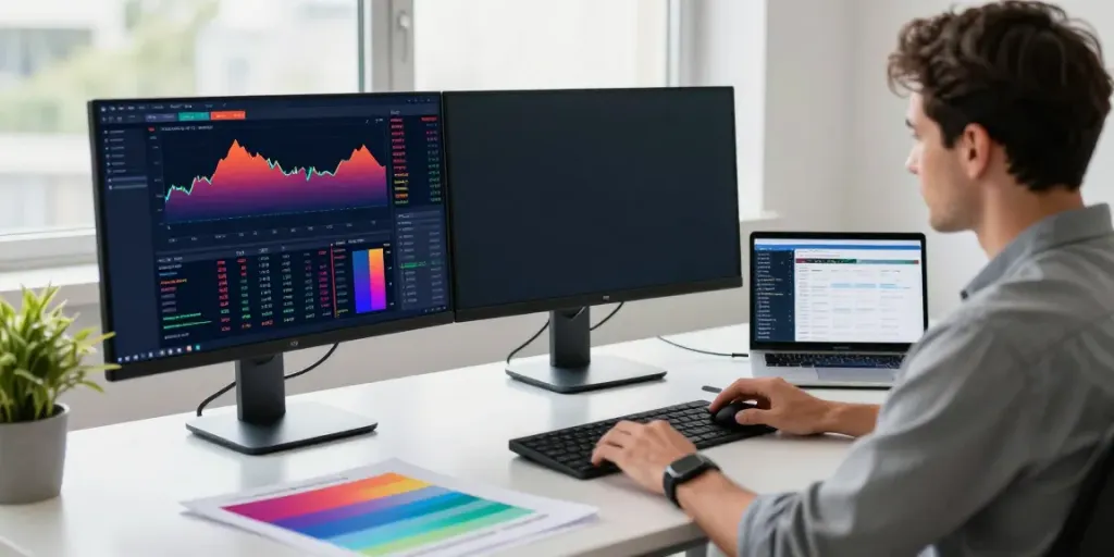 TradingView analysis tools and charts in a dynamic trading workspace